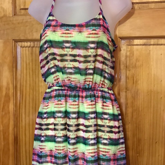 No Boundaries Tye Dye Floor Length Elastic Waist Sundress Small - Picture 7 of 15